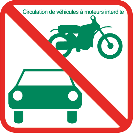 Voitures et motos interdites sur le site